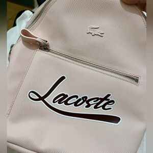 Pink Lacoste Backpack Purse